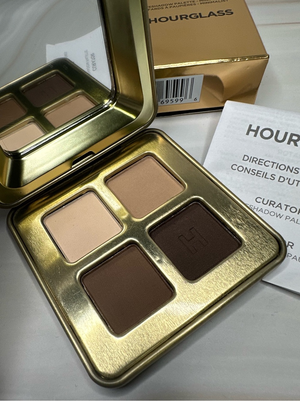 Hourglass Curator Eyeshadow Palette Minimalist Gold Compact New w/ Box - Picture 2 of 11